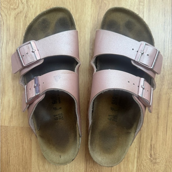 Shimmery Pink Birkenstocks - Picture 1 of 11
